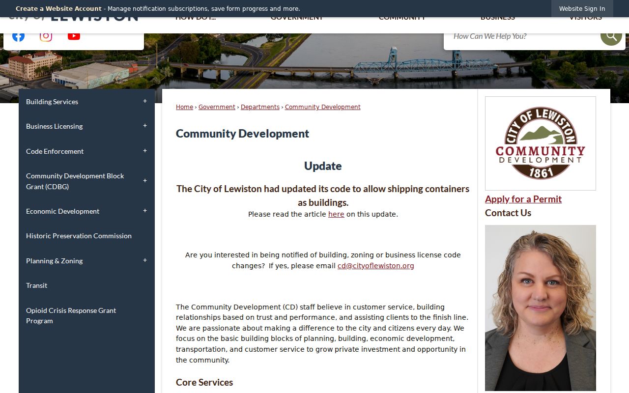 Lewiston neighbors and Community Development information