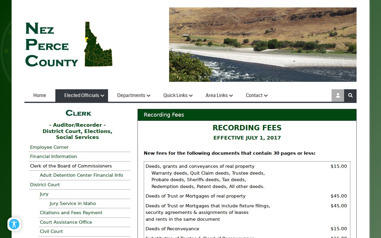 Lewiston neighbors Recorder inquiry and deed access route