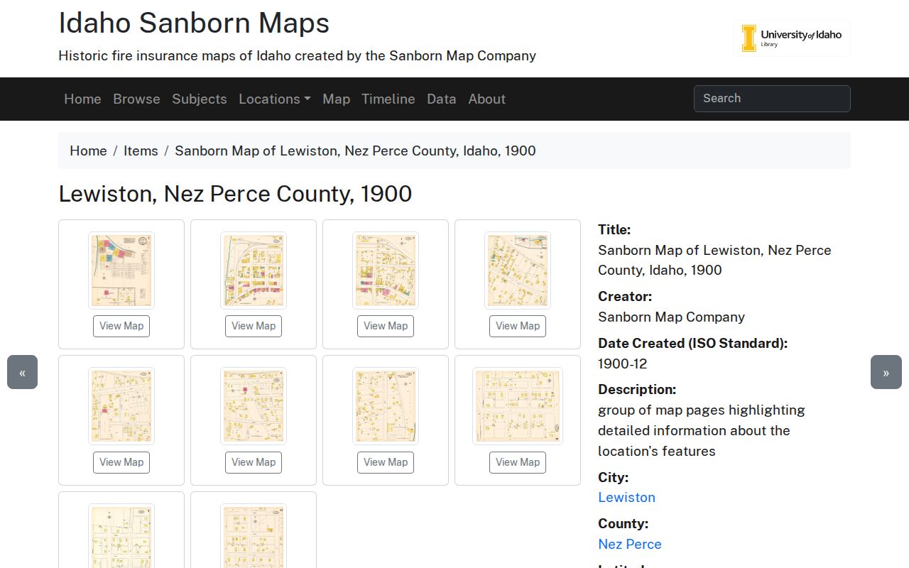 Lewiston previous residents 1900 Sanborn map source
