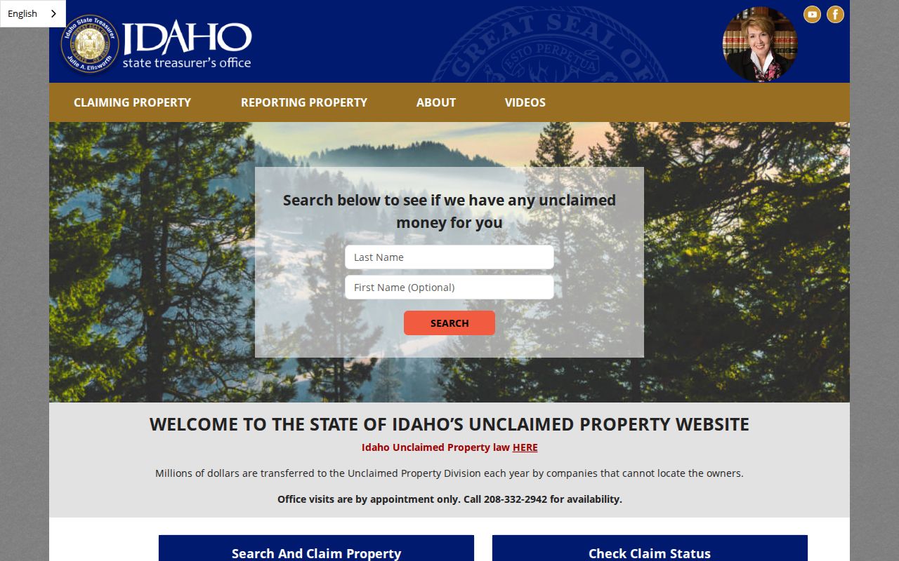 Lewiston resident lookup on the YourMoney Idaho search page